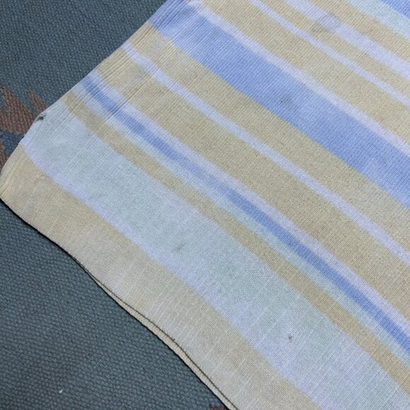 Vintage ribbed polo shirt short sleeve multicolor striped pullover women L/XL - Picture 8 of 12